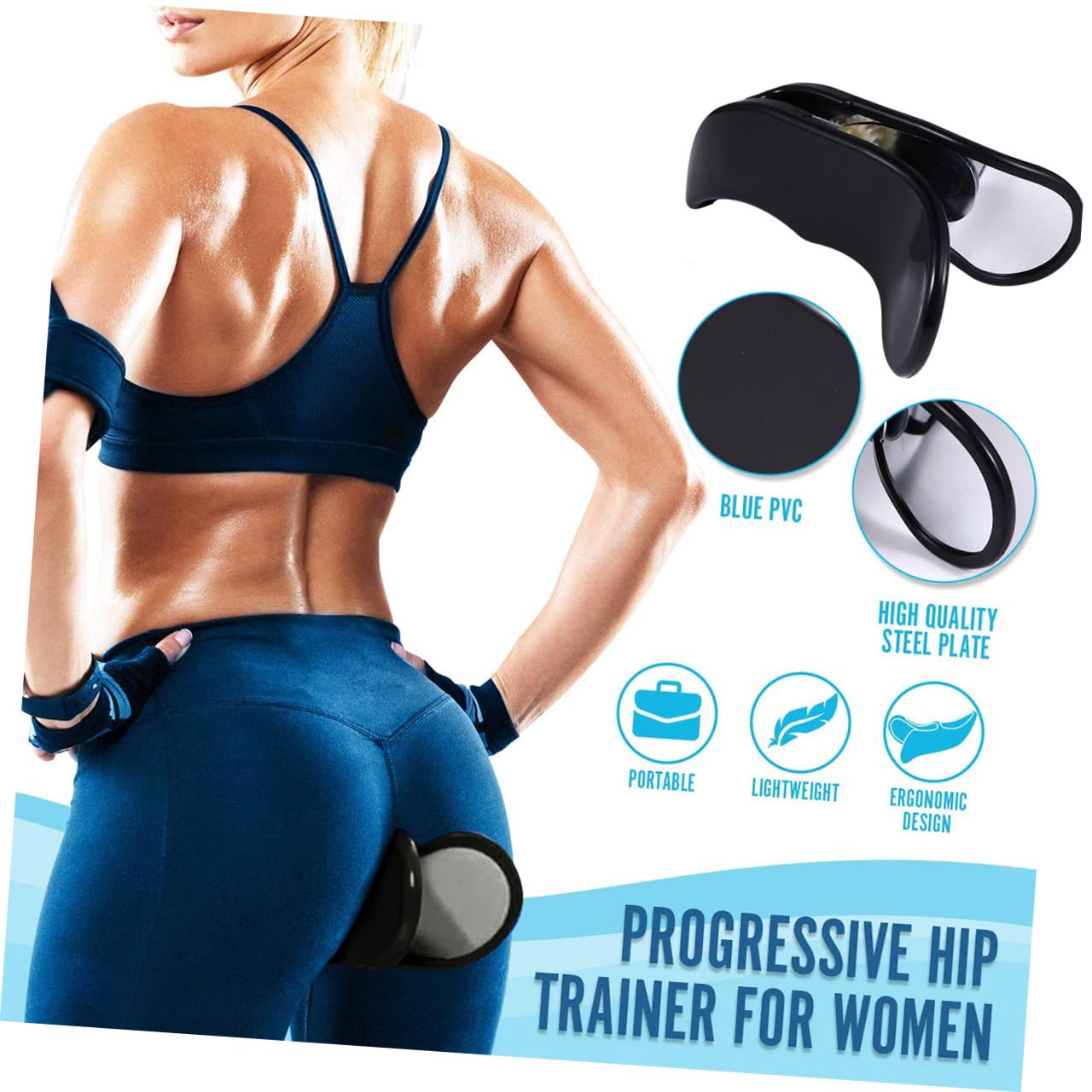 Entrenador de Glúteos Compacto de Abs, Ligero y Duradero para Fortalecer Músculos Cadera y Ejercicio en Casa