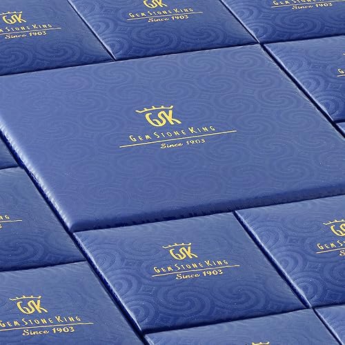 Miniatura 6 de Gem Stone King Anillo para mujer de plata de ley 925 con diamantes cultivados en laboratorio azul cielo y aguamarina blanca 044 quilates piedra