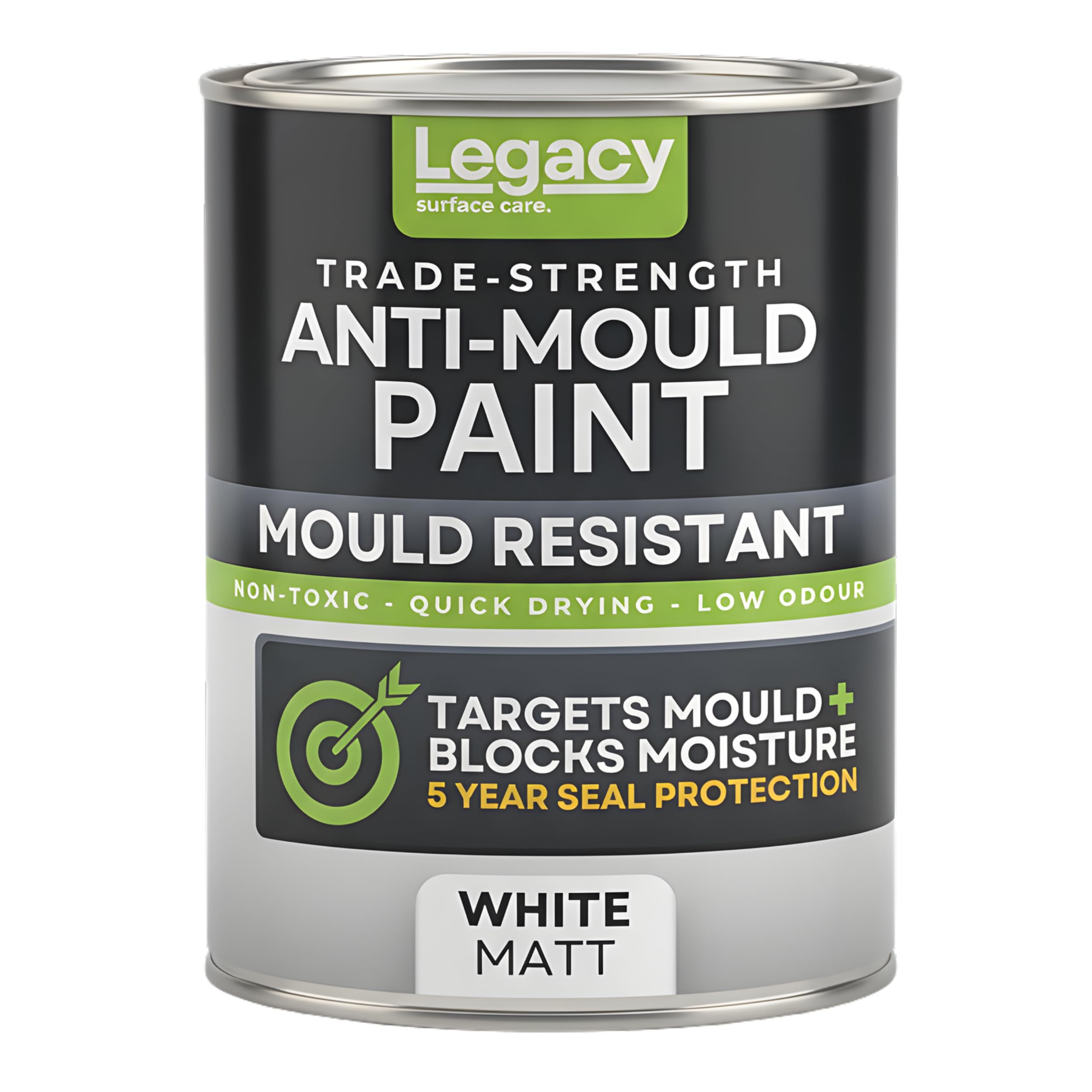 Mifica Anti Mould Paint 2.5L for Bathrooms & Kitchens – Mould Resistant White Emulsion – Stops Black Mould, Damp & Condensation | Long-Lasting Protection | Matt White Finish (2.5 Liters)