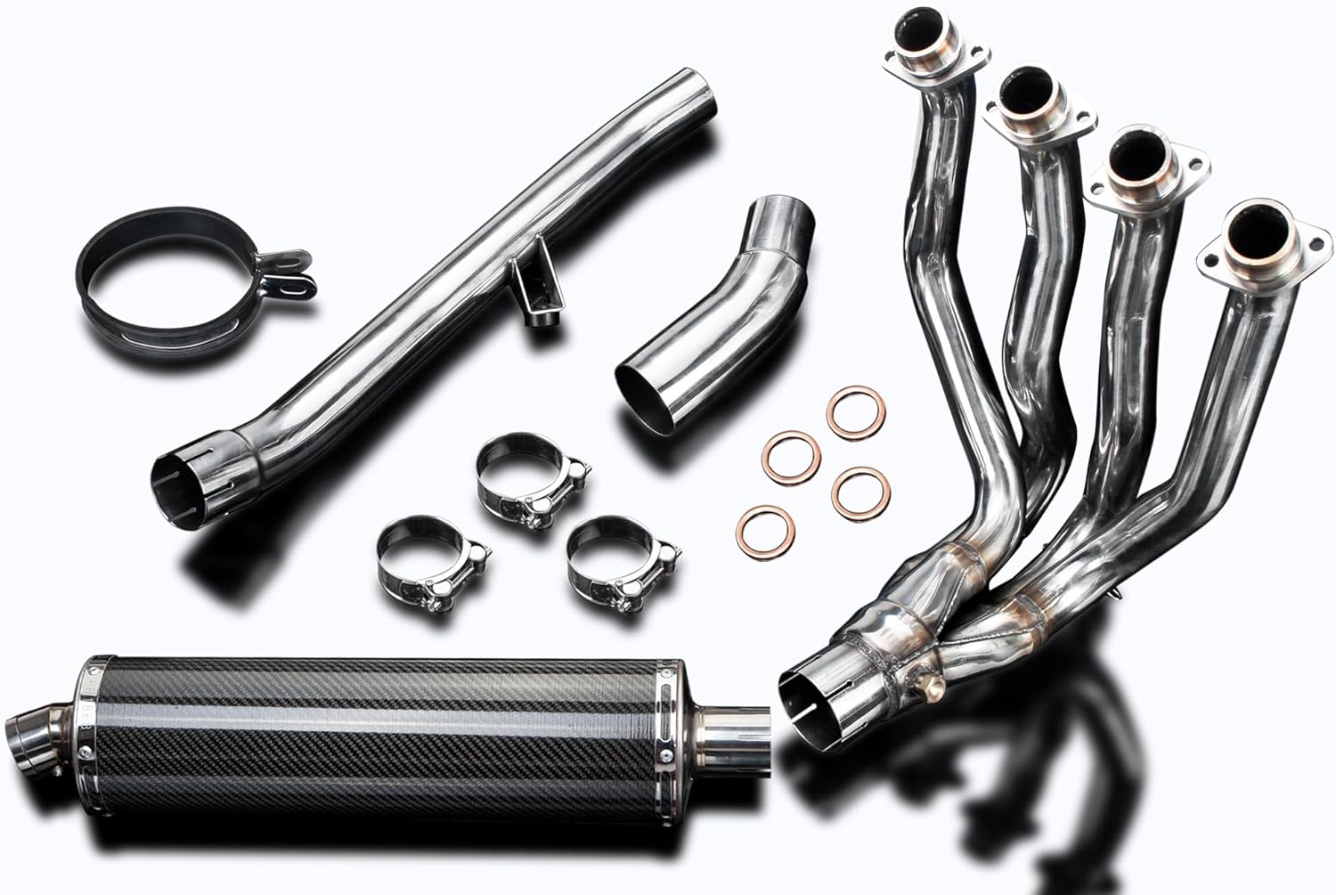 DELKEVIC スリップオン エキゾースト マフラー/サイレンサー: カーボン