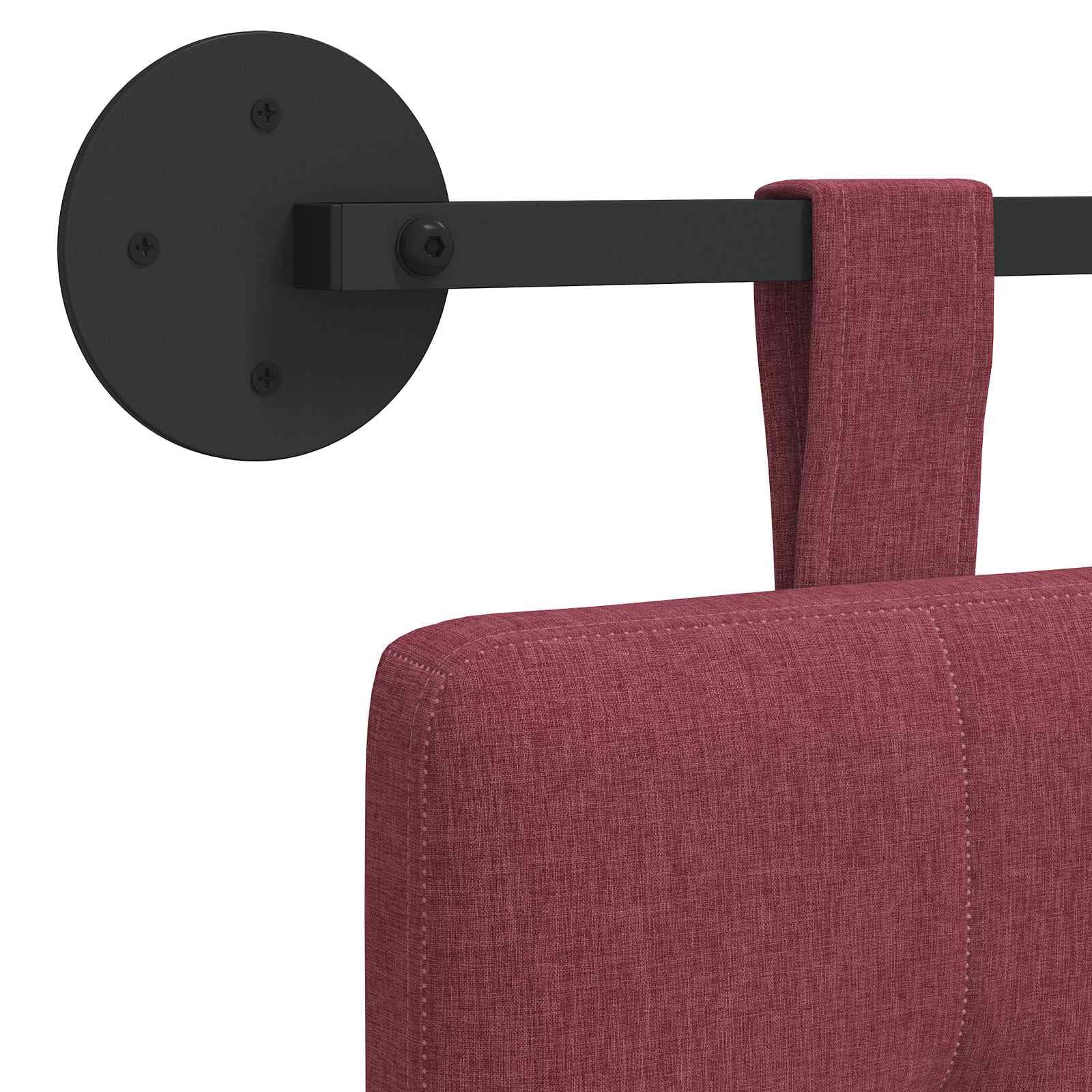 vidaXL Tête de lit Suspendue Tissu, Tête de lit Moderne rectangulaire, Design Mural, déco de Chambre Personnalisable, Meubles Gain de Place
