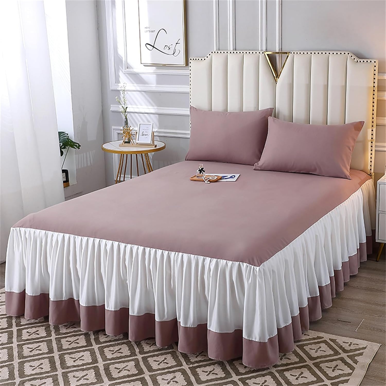 Jupe de lit 150x200cm drap de couverture en mousseline