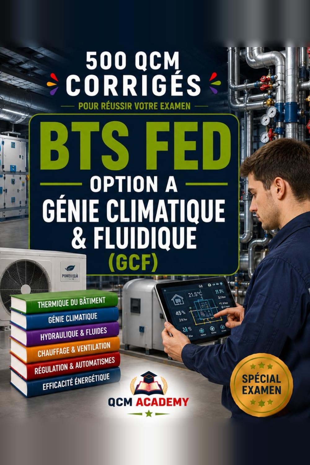 BTS FED Génie Climatique: 500 QCM Corrigés | Option A Génie Climatique et Fluidique | Cahier d'entraînement pour réussir l'examen en autonomie | ... sanitaire | Annales et révision