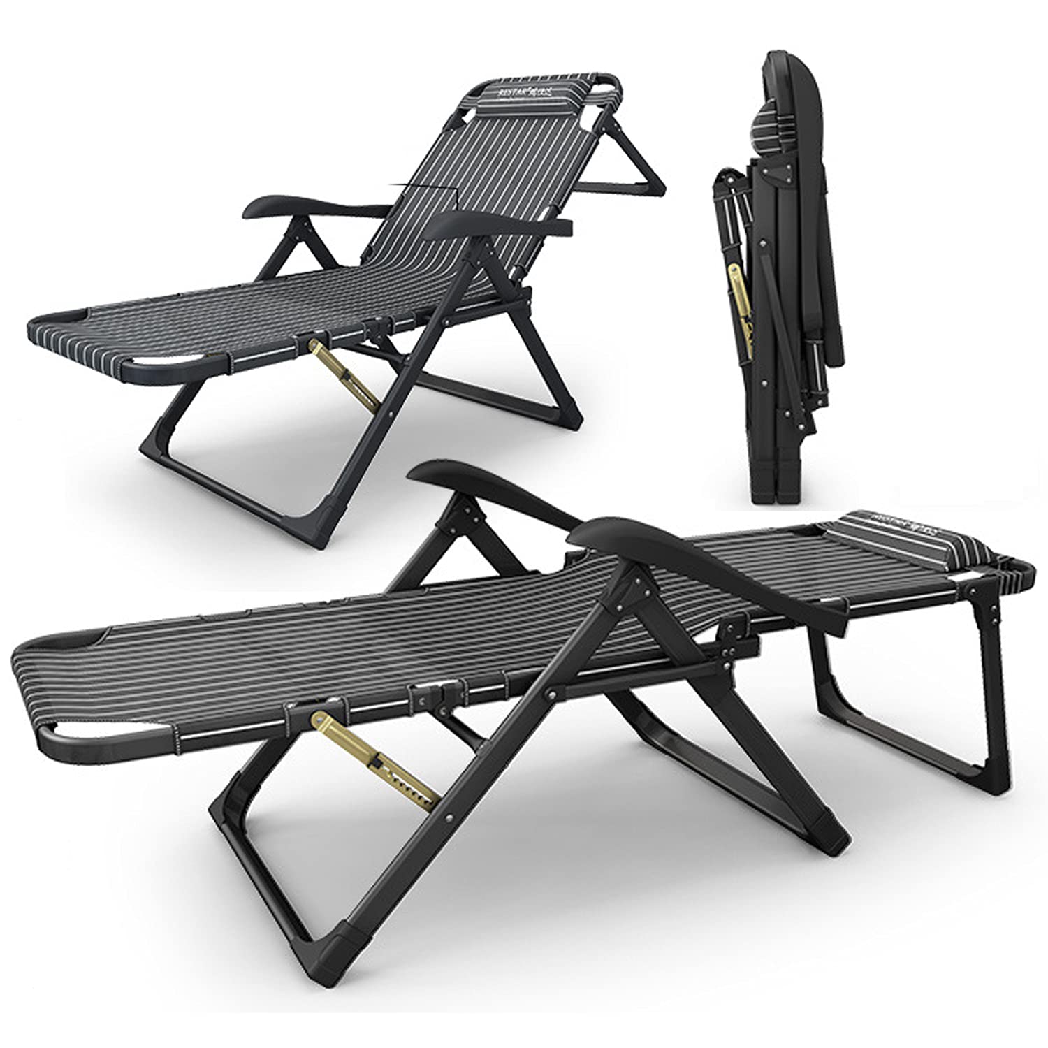 Chaise longue inclinable pour soulager le dos dans le jardin
