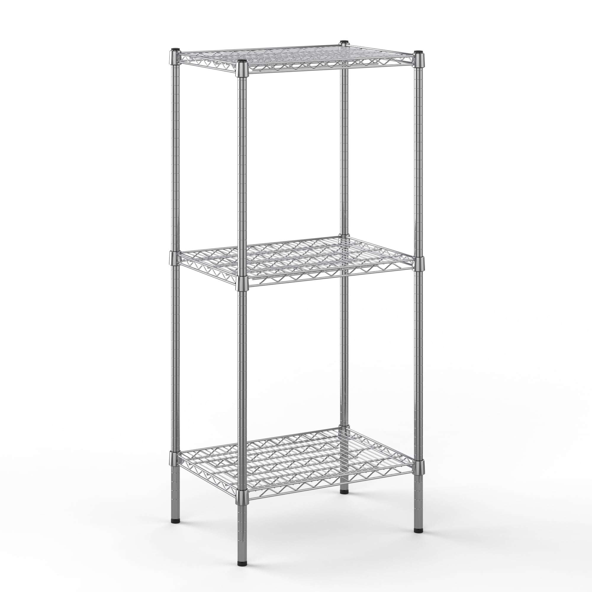 18" Deep x 24" Wide x 54" Height Wire Shelving Kit | 3-Tier | NSF Commercial Storage Rack Unit