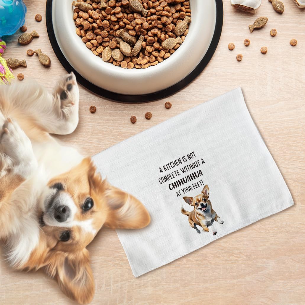 Chihuahua Gifts Kitchen Towels Set of 2, Chihuahua Gifts for Women, ChihuahuaDog Dishcloths Dish Towels Tea Towels, ChihuahuaDog Hand Towels, Dog Kitchen Bathroom Decor, 16x24inch - Image 6