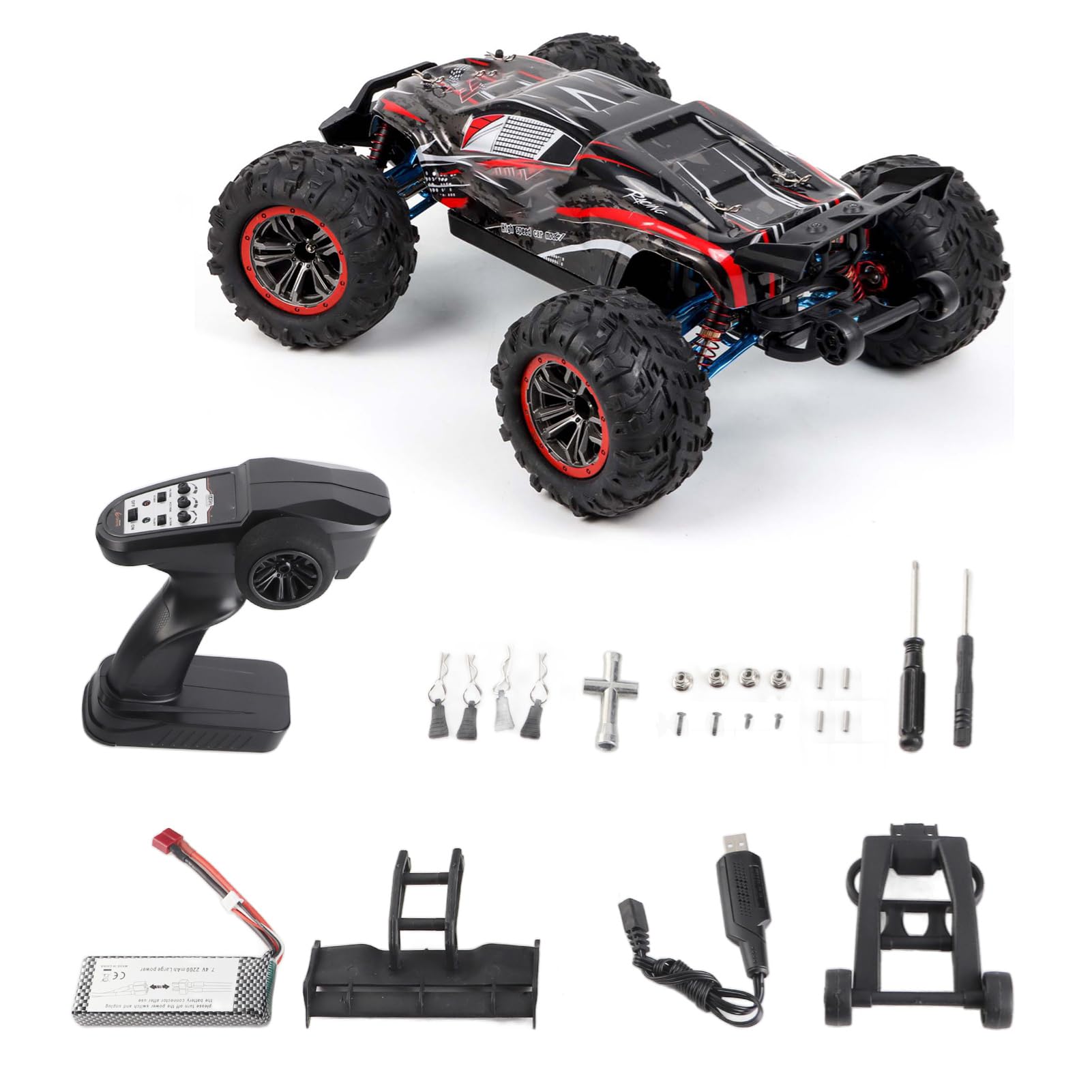 HUIOP F14A RC High Speed Car 1/10 2,4 GHz Samochód wyścigowy 70 km/h 4WD bezszczotkowy samochód terenowy z metalowymi częściami C, piasta nośnik wahacza, samochód RC 2