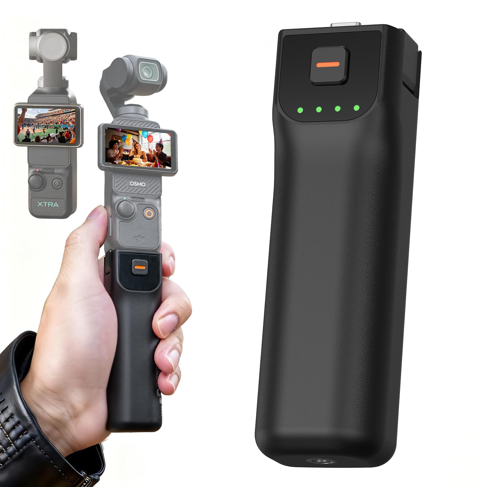 LKTOP Pocket 3/4/4P Battery Handle for DJI Osmo Pocket3 Accessories