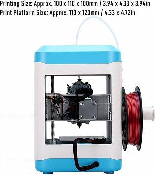 Mini 3D Printer Direct Extruder Assembled Printer for Home School Office, WiFi APP Control 3.94x4.33x3.94 Inch Print Size 250mm / s Speed (US Plug)
