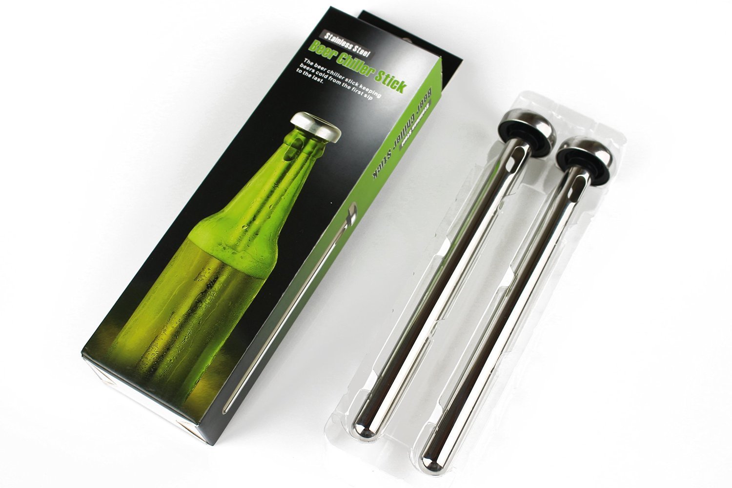 ELEOPTION Beer Chiller Cooling Chilling Stick (Pack of 2) made from Stainless Steel