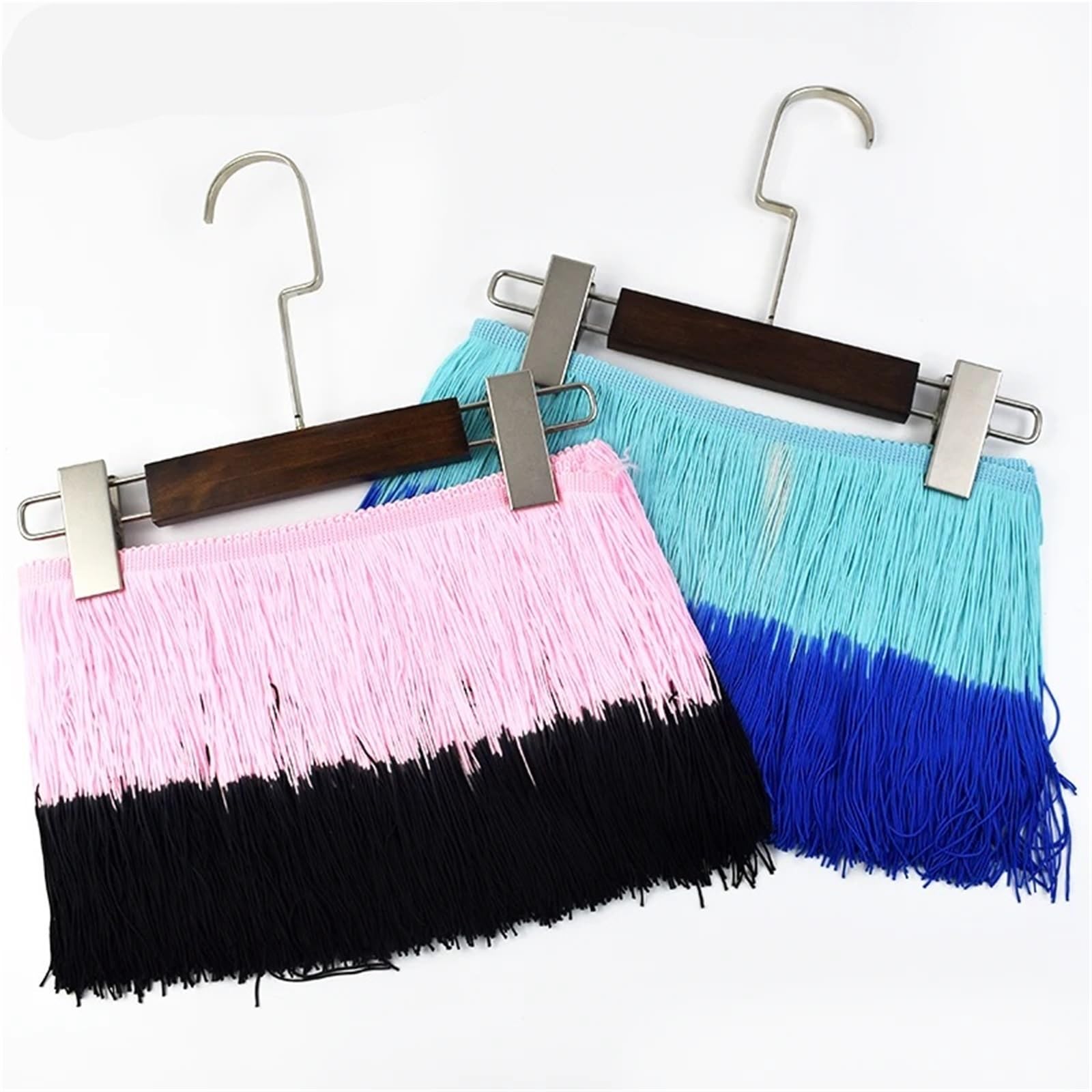 Szeroka koronka z frędzlami, Tassel Fringe Trim Multicolor 20cm Width 1/2/3/5M(Color 7,20cm-5Meters)