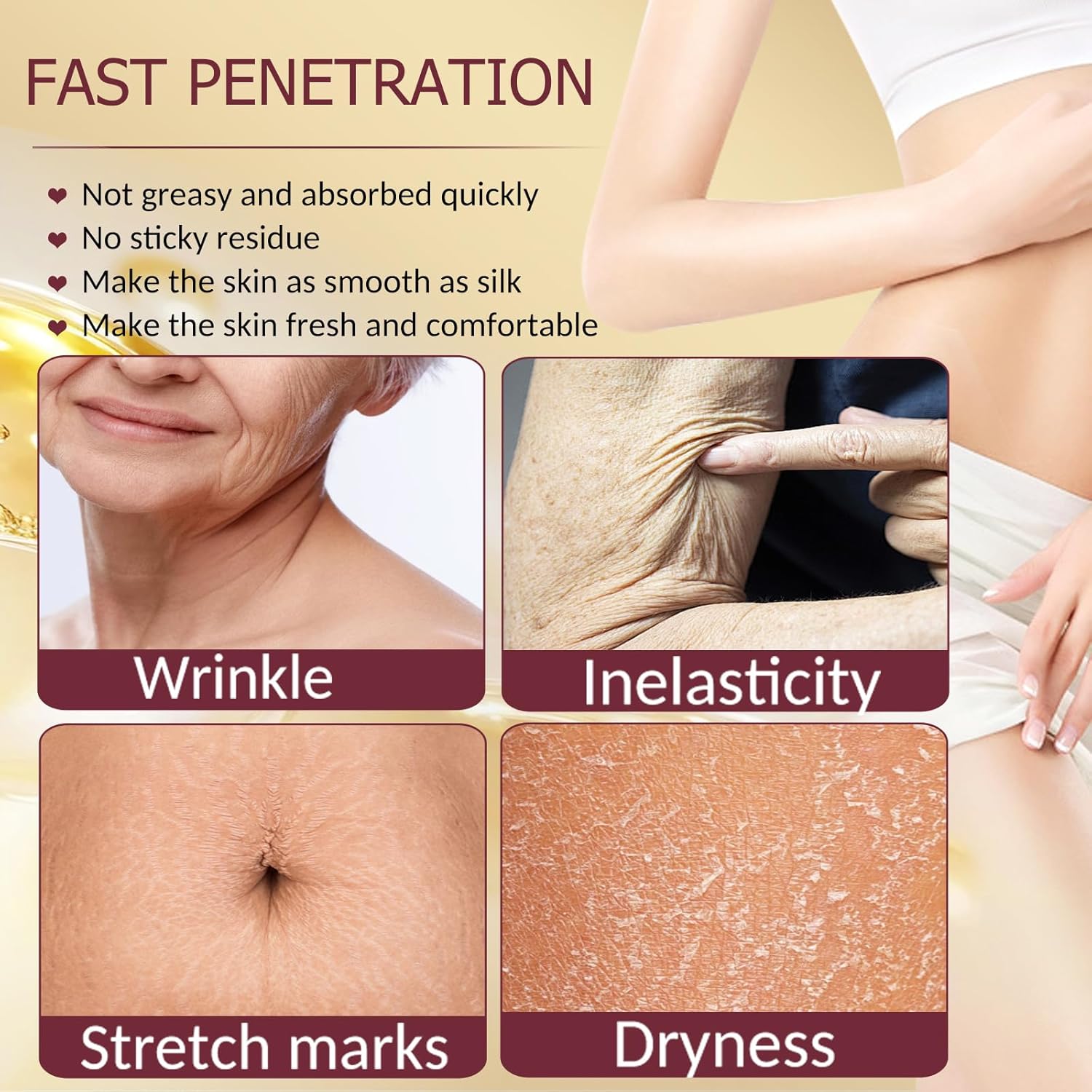 Body Firming Oil Glow-Remedy body oil for women,Body Oil After Shower Tightening&Hy... - Image 4