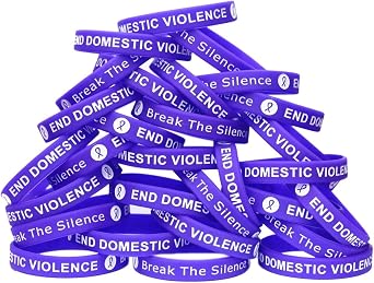 100 End Domestic Violence Wristband Bracelets