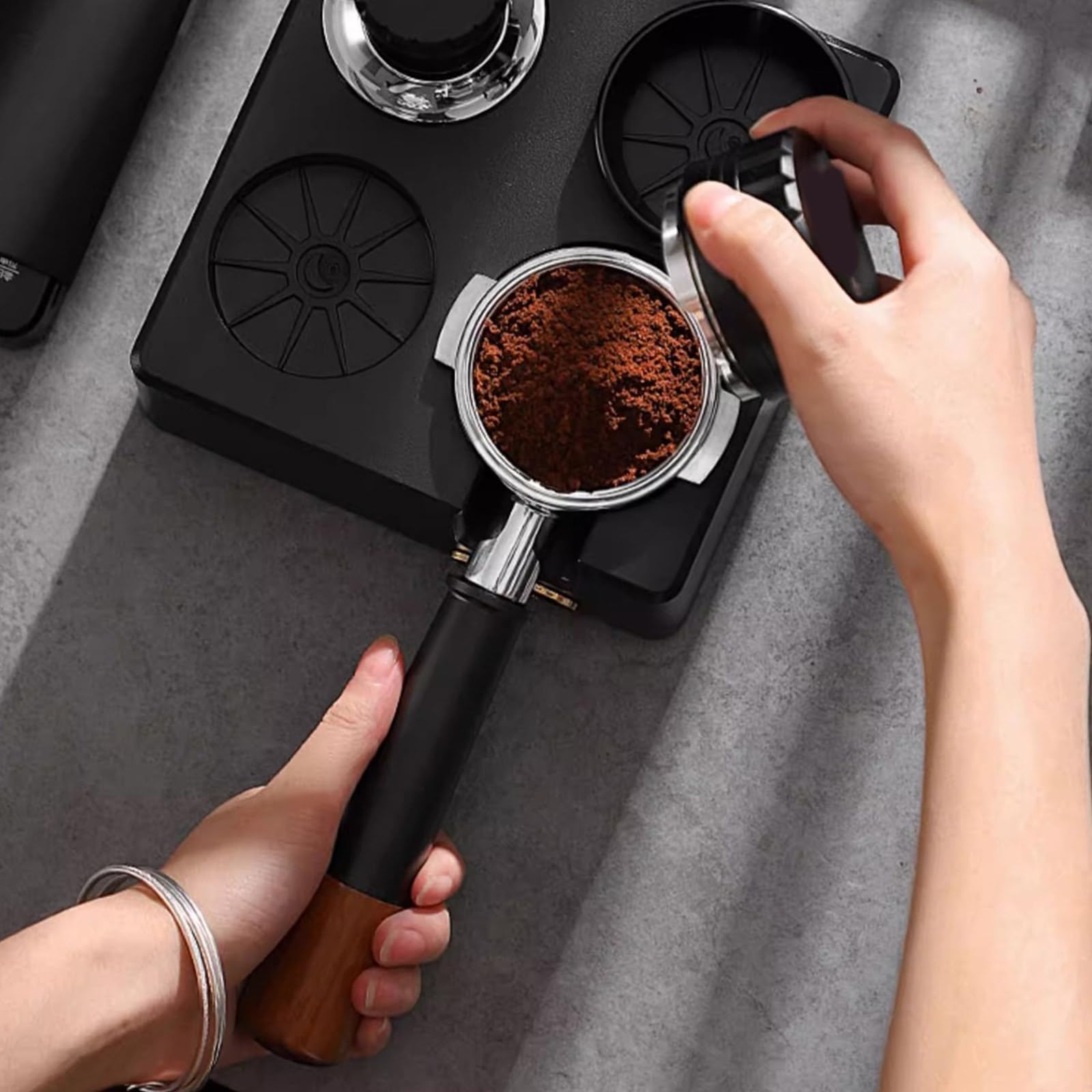 Siebträgergriff aus Edelstahl, Espressomaschine, Filterhalter, professionelles Kaffeezubehör