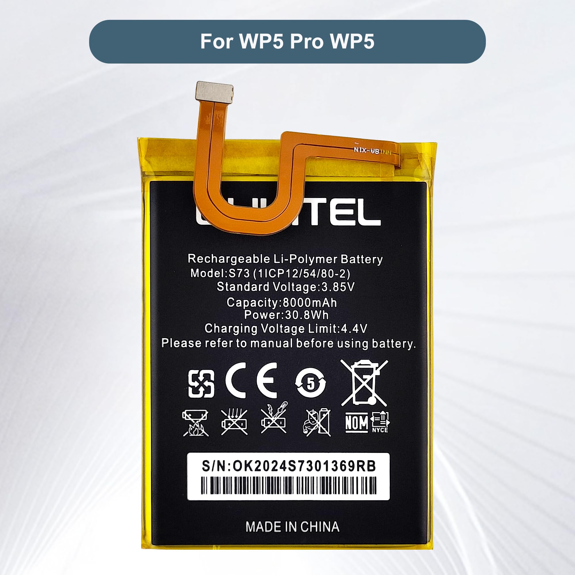 Akumulator zastępczy S73 kompatybilny z Oukitel WP5 Pro WP5 z narzędziami