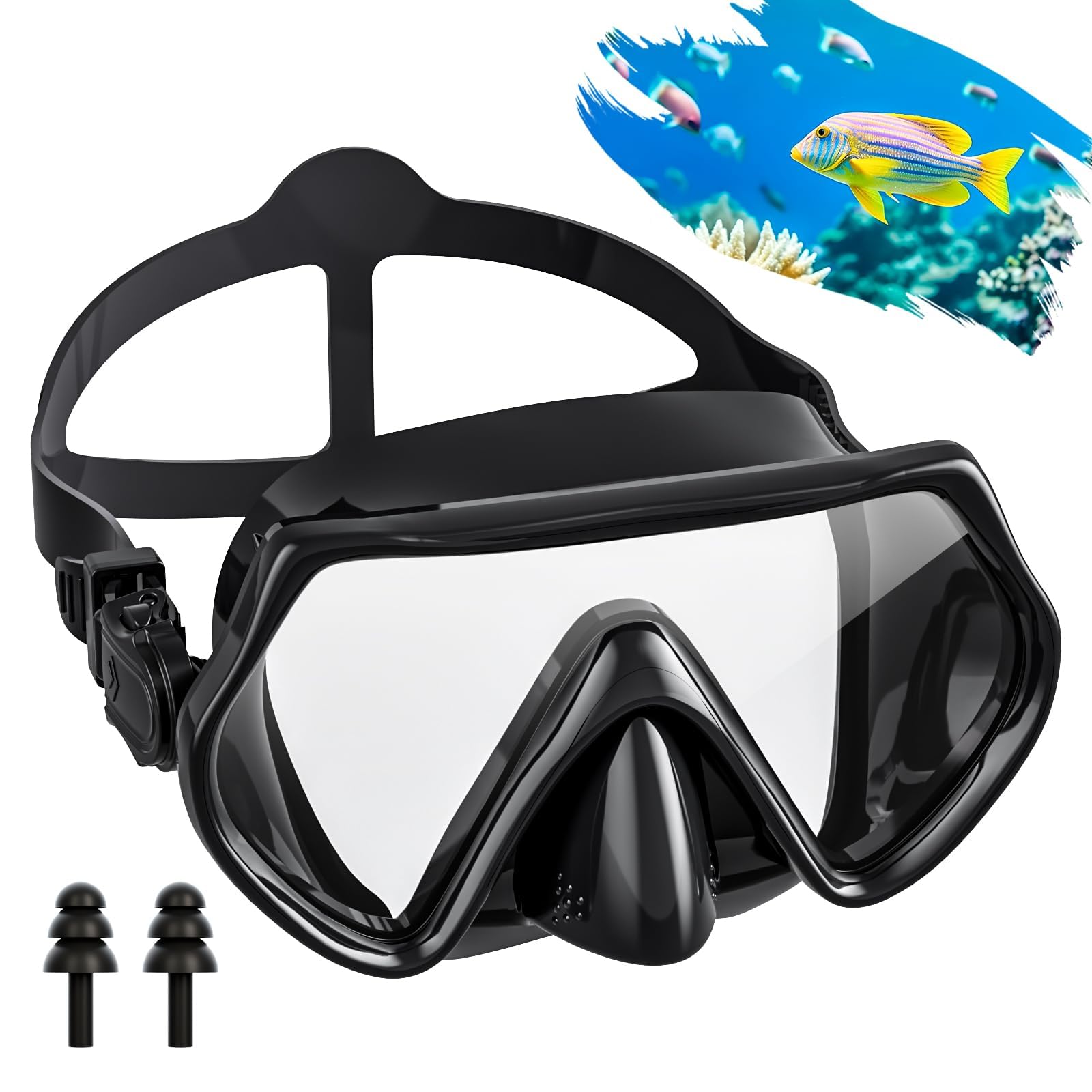 Maschera Subacquea Bambini, Maschera Snorkeling Bambino Con Lenti In PVC, Panoramici A 180°, Con Guarnizione In Silicone, Anti-Perdita e Ppannamento, Occhialini Nuoto Bambini 4-10 Età