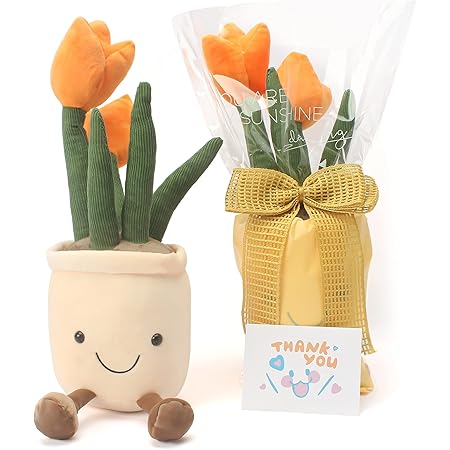 Amazon Co Jp Amazon限定ブランド Lozizi チューリップ ぬいぐるみ 部屋飾り 女の子ギフト 贈り物 女性 友達 子供 入園祝い 誕生日プレゼント メッセージカード付き おもちゃ