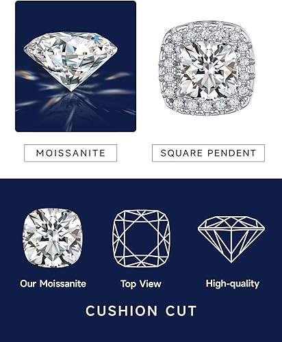 Miniatura 4 de MomentWish Collar para mujer, regalos de cumpleaños para mujeres, regalos de aniversario de boda, joyería de moissanita de 1 quilate, colgante de