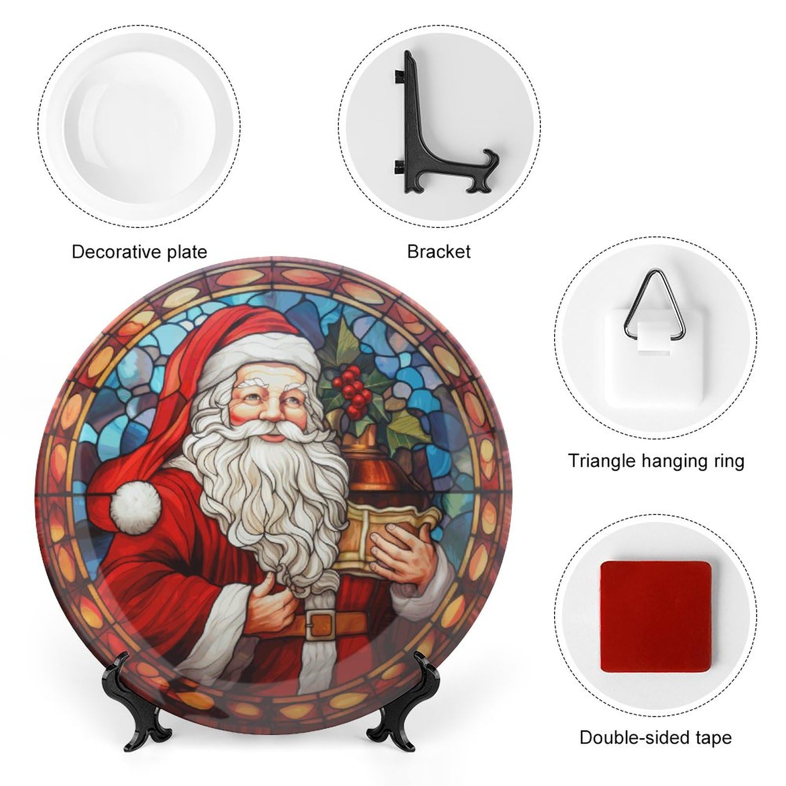 Amazon.com: Christmas Decorative Plates, Vintage Santa Claus