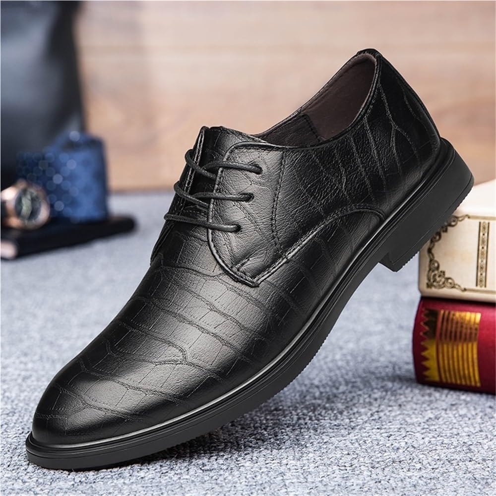 Handmade Genuine Leather Lace-Up Dress Shoes for Men Business Wedding Casual Big Size Footwear