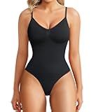 Womens' Seamless Sleeveless V-Neck Bodysuit Shapewear Tummy Control