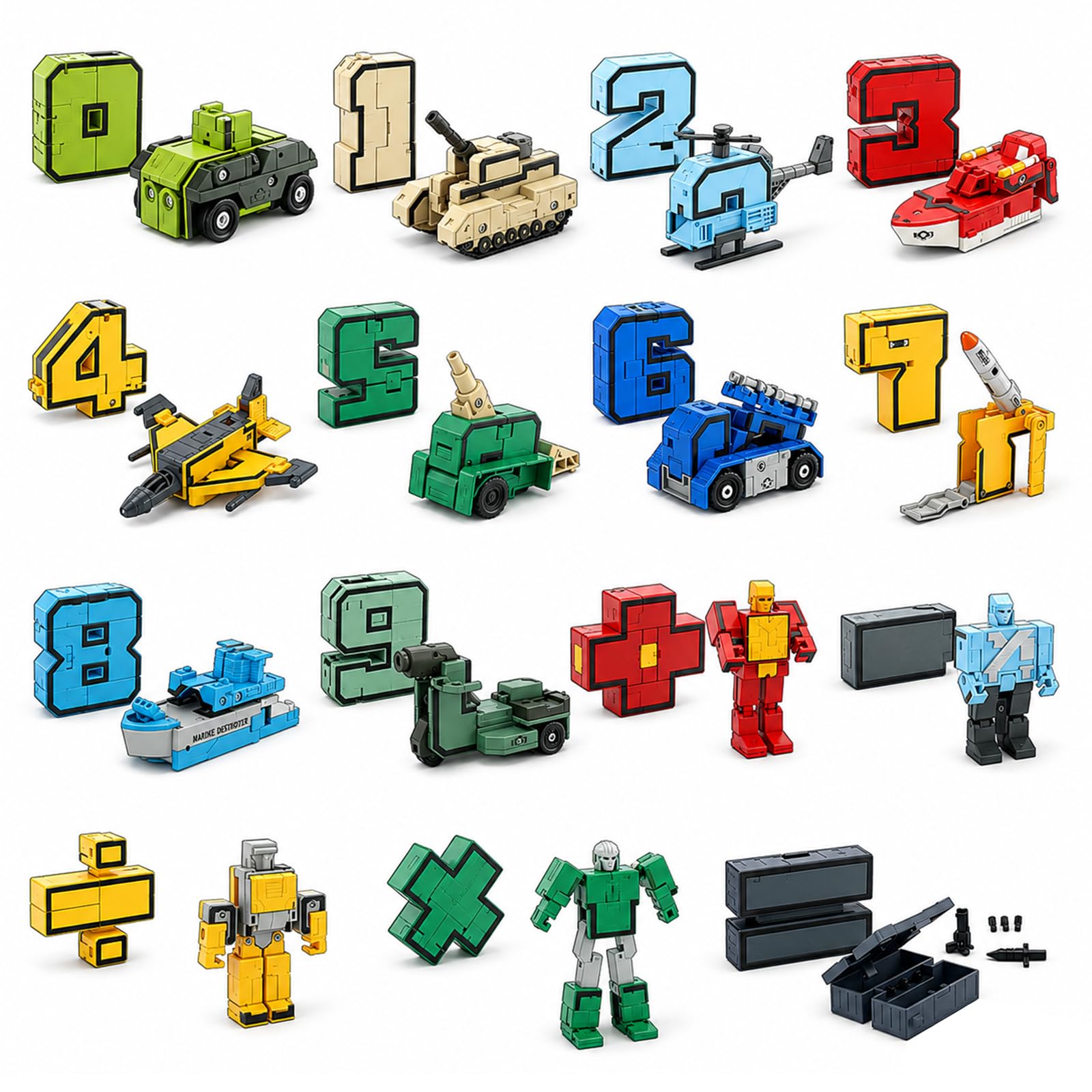 Number Transforming Robot Toy,Number Transforming Toy for Kids Boys & Girls
