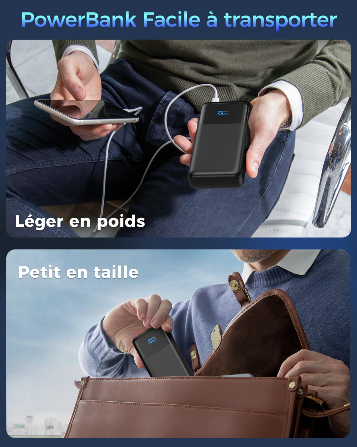 Batterie Externe 60000mAh Grande Capacité Power Bank