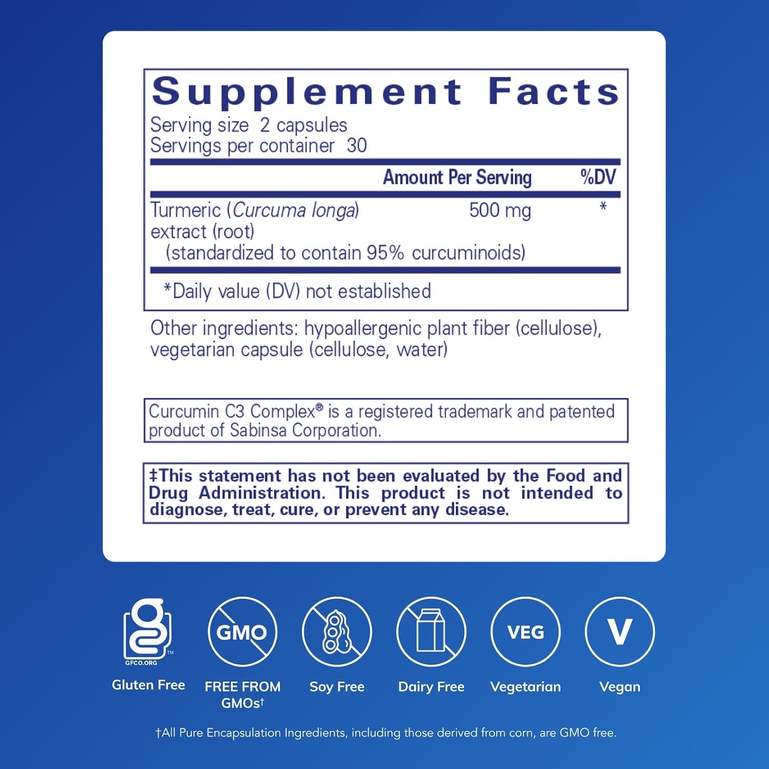 Pure Encapsulations Curcumin - 500 mg - Supports Joint Health & Liver Health - Curcuma Longa Capsule - Non-GMO & Vegan - 60 Capsules - Image 2