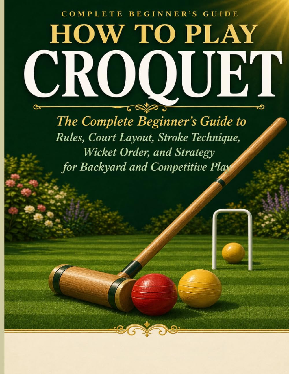 HOW TO PLAY CROQUET: The Complete Beginner’s Guide to Rules, Court Layout, Stroke Technique, Wicket Order, and Strategy for Back yard and Competitive Play.