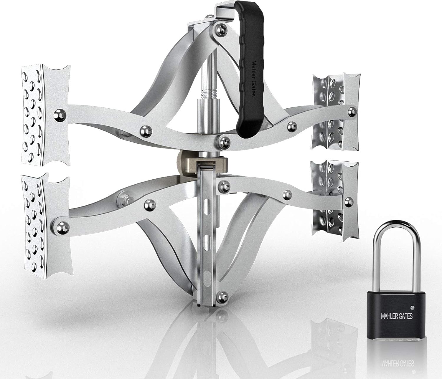 MAHLER GATES [Extended X Shaped Wheel Chocks Stabilizer XL 8'' to 17