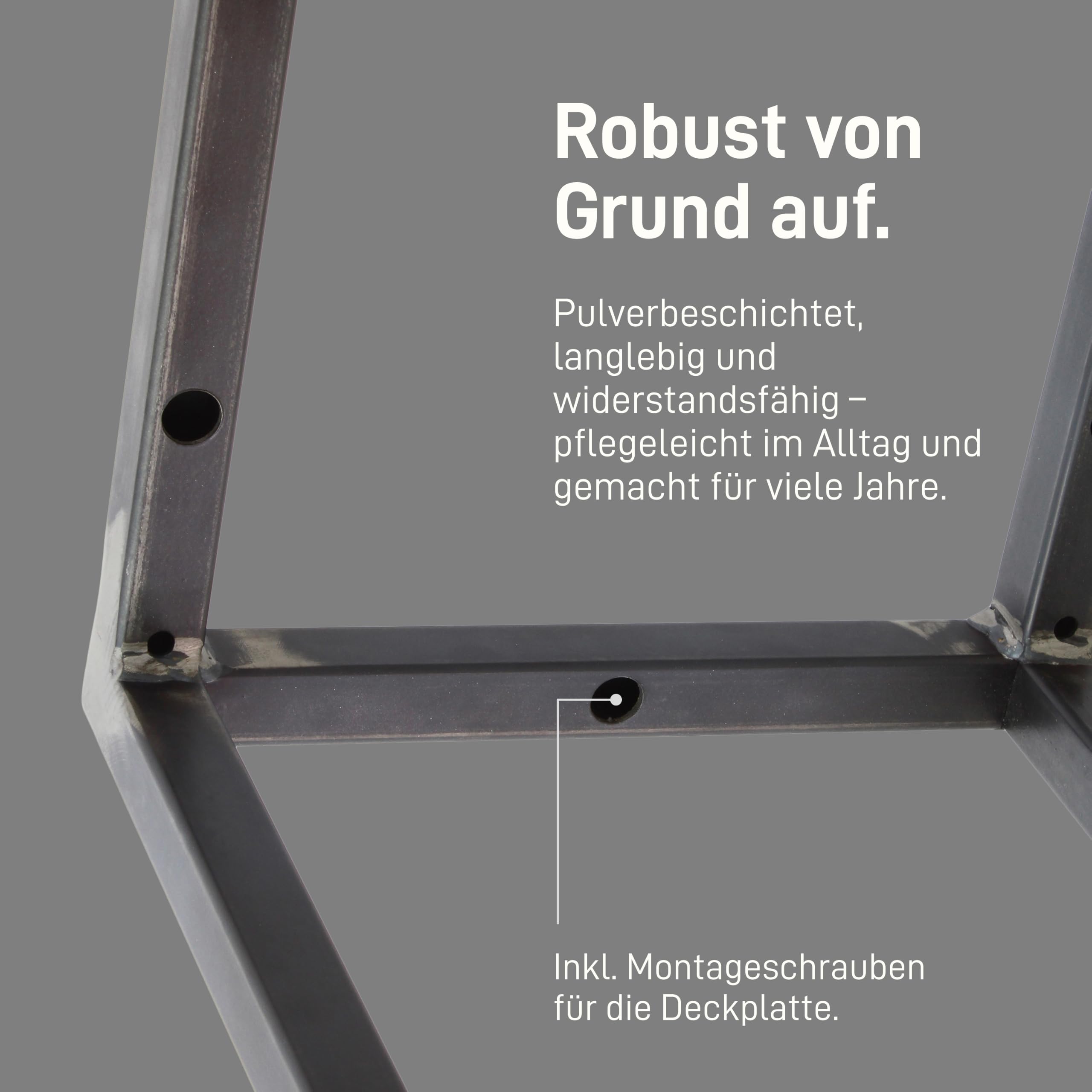 Natural Goods Berlin 1x Beistelltisch C-Form | Laptoptisch aus Metall und Holz | Couchtisch Sofa Kaffeetisch Sessel | praktische Ablage | Nachttisch Unterschieben (mit Tischplatte Eiche, Industrial)
