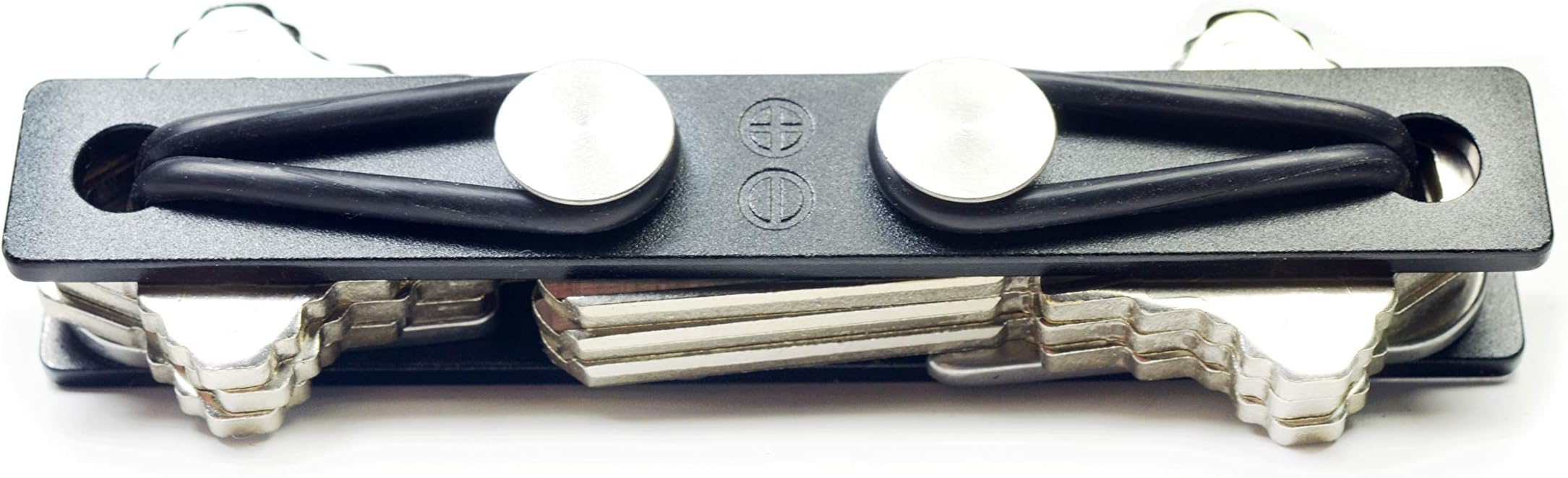 Tether (TOOLLESS) Compact Key Holder and Organizer (up to 24 Keys) Anodized Aluminum with Stainless Steel Bottle Opener and Keychain Attachment