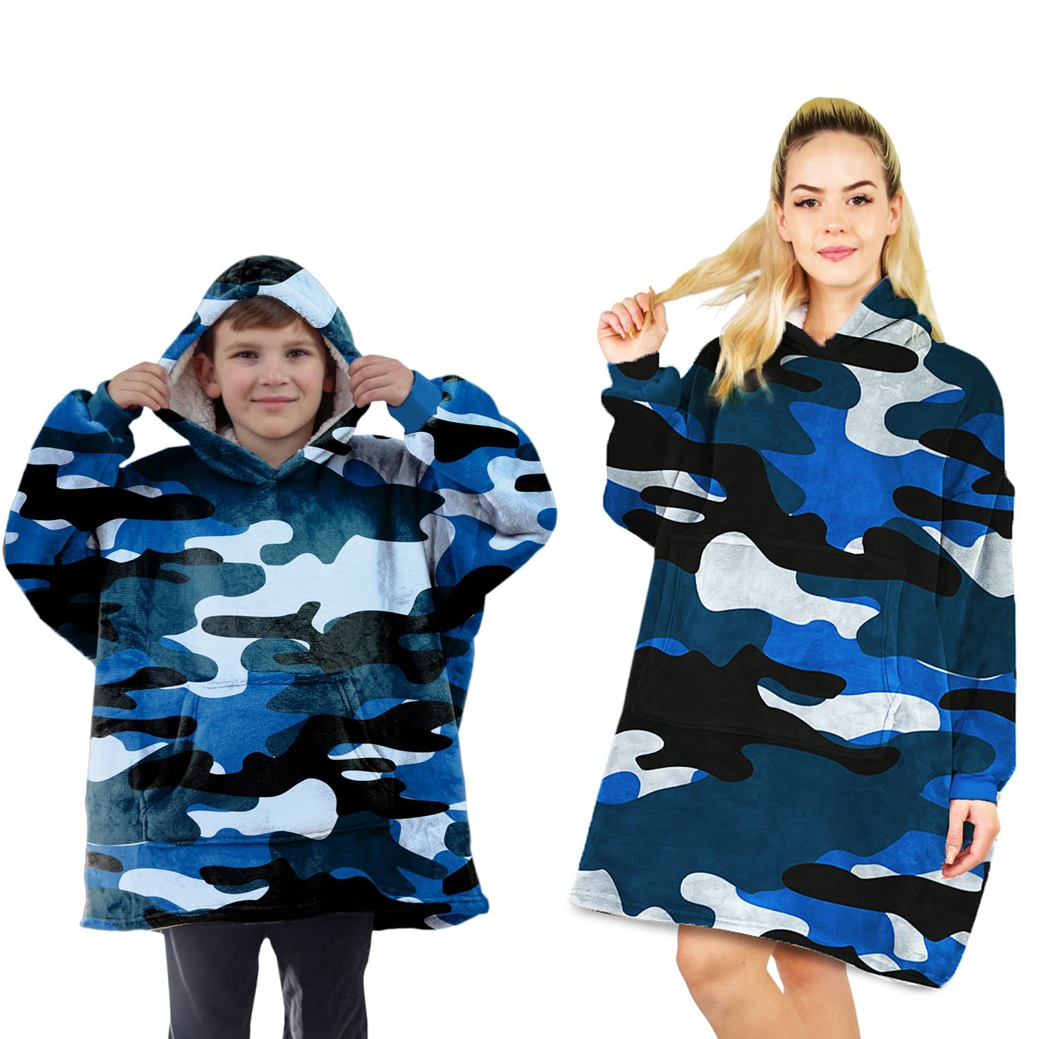 Hoodie Blanket Ultra Soft Sherpa Fleece Oversized Warm Sweatshirt