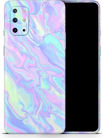 Design Skinz Iridescent Dahlia v1 - Full-Body Cover Wrap Decal Skin-Kit Compatible with The OnePlus 6T Full-Body, Screen Trim & Back Glass Skin