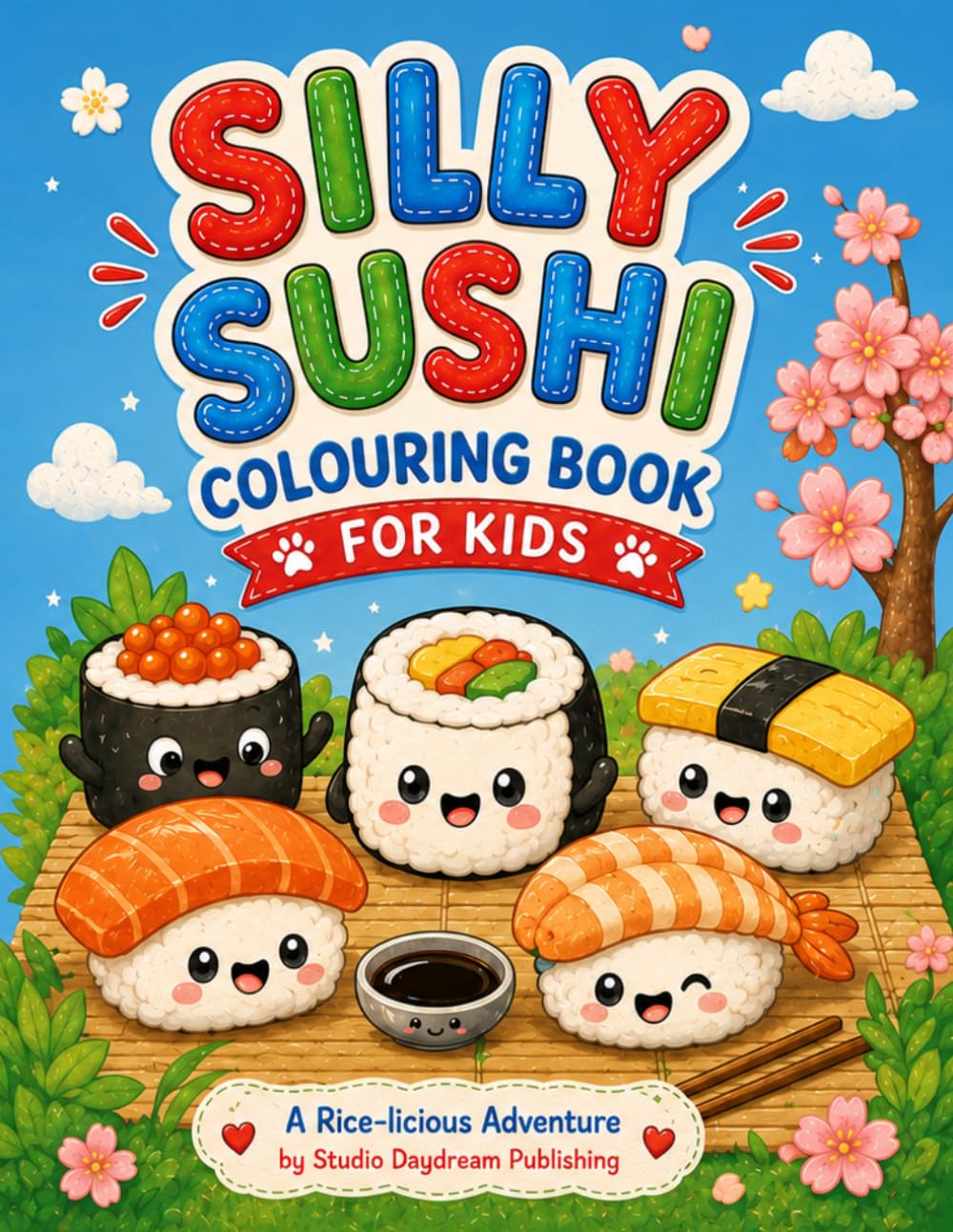 Silly Sushi: A Little Doodle Adventures Colouring Book for Kids 3-8