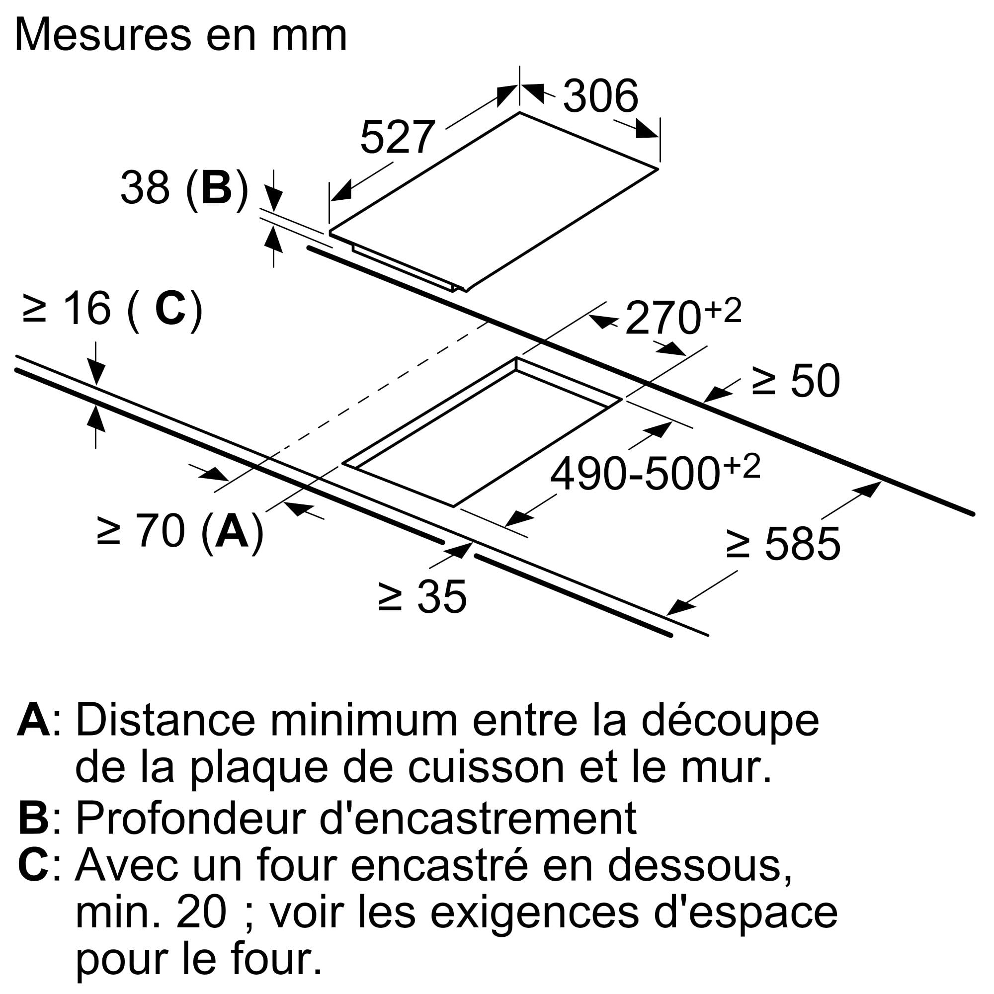 Bosch PKF375FP2E Série 6 - Plaque vitrocéramique, zone cuisson extensible