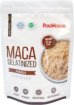 Maca Powder - Bag of 12 oz 340 g | Maca Gelatinized | Better Energy, Focus, Digestion, Immunity | Maca from Junin, Peru