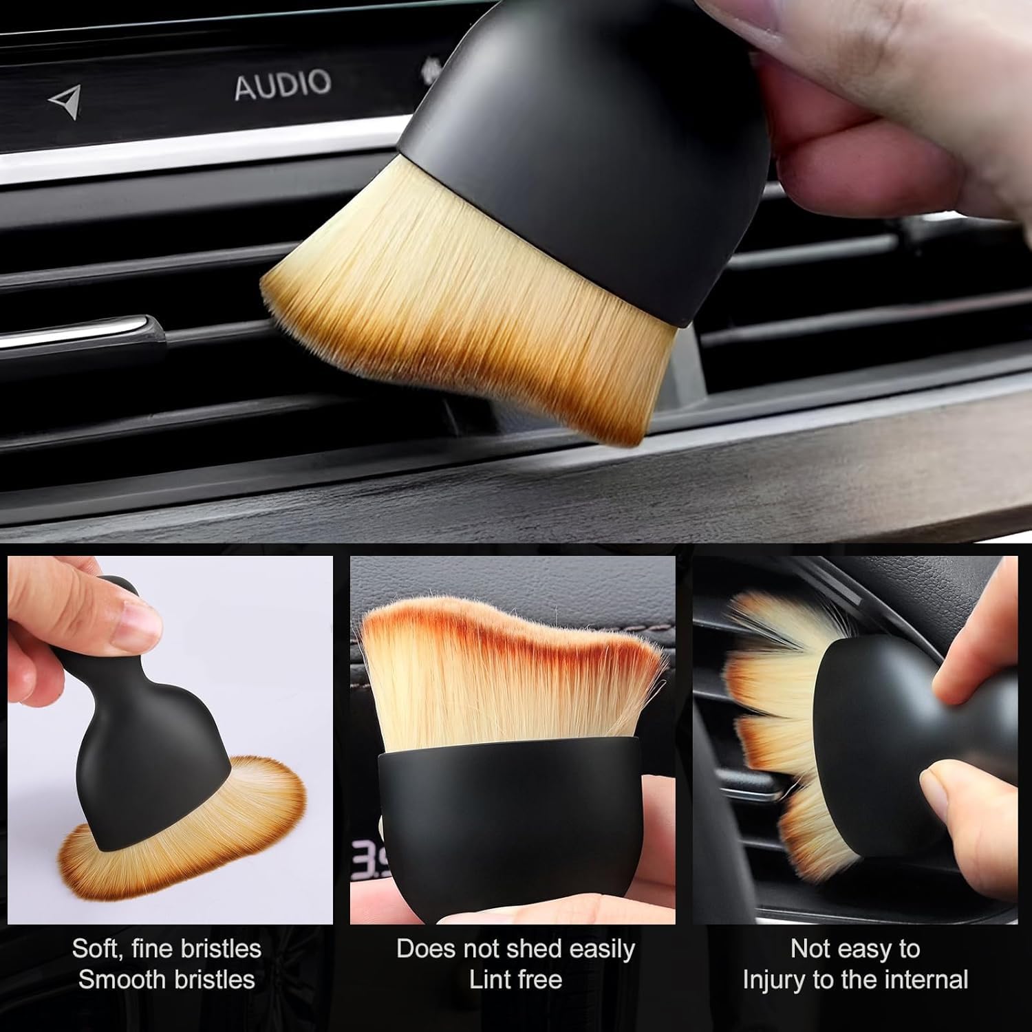 Brosse Jantes Voiture, Brosse de Nettoyage en Microfibre pour Jante de Voiture avec Brosse de Nettoyage d'Intérieur de Voiture Brosse a Jante Kit de Nettoyage de Voiture