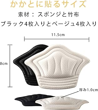 Amazon.co.jp: WOMLEX 2足 靴擦れ防止パッド かかと用 クッション