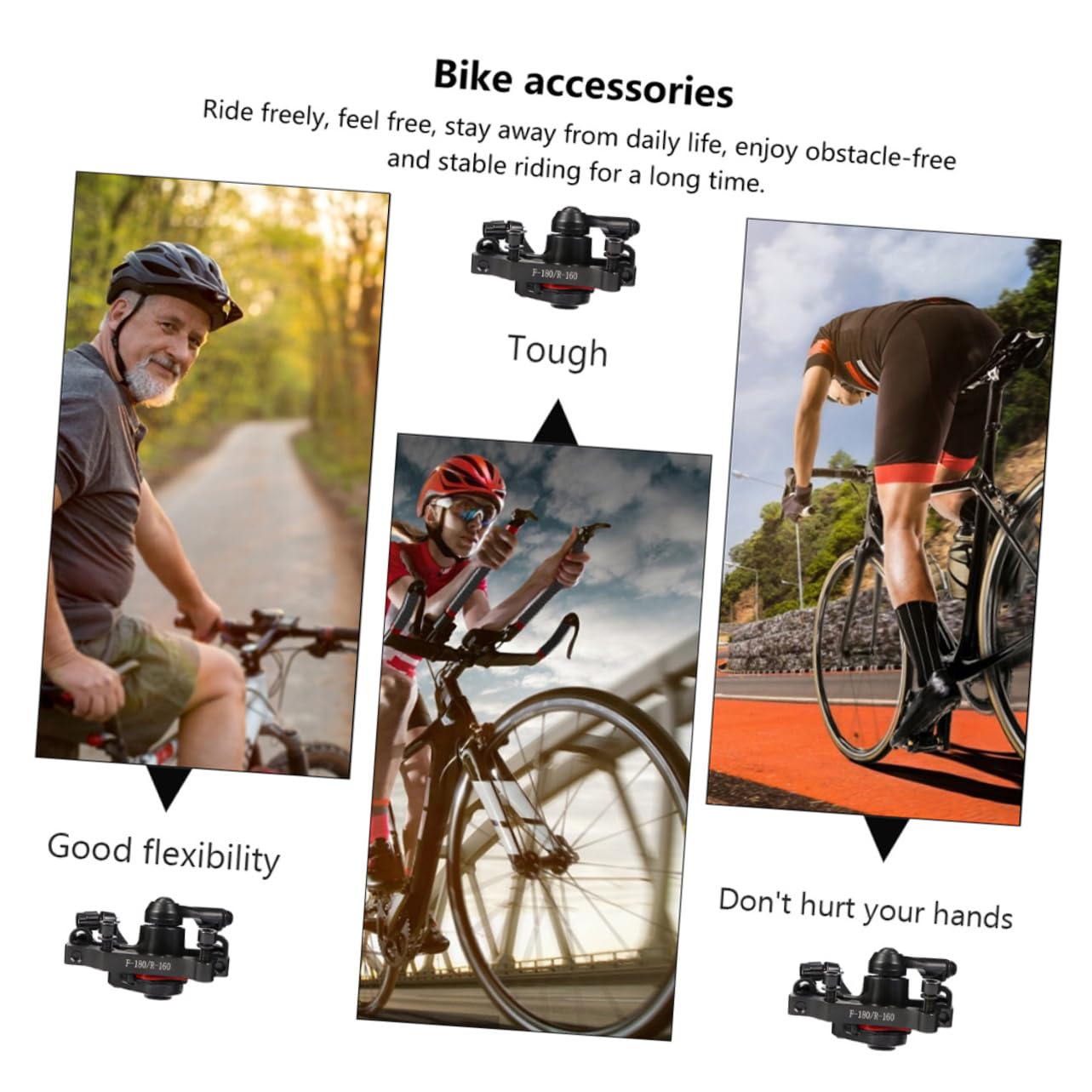 Milisten Lot de 2 freins à disque de vélo - Freins à disque pour vélo en vrac - Freins à disque pour vélo - Freins à disque de frein pour vélo en alliage d'aluminium - Noir
