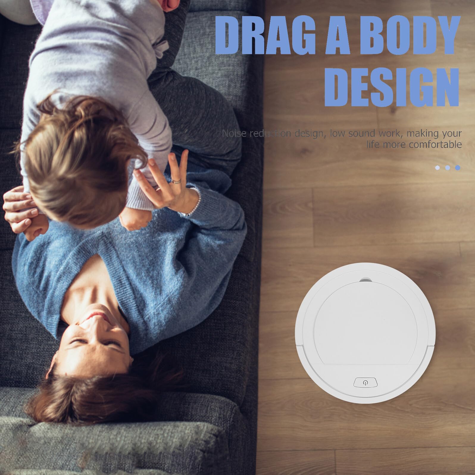 Robot Fregador de Suelos Blanco para Hogar USB Inteligente