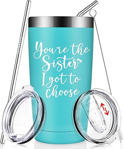 BIRGILT You're The Sister I Got To Choose - Regalos de amistad para mejores amigas y mujeres, regalos de cumpleaños para mejores amigas, regalos de