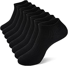 Heatuff 8 Pairs Ankle Socks for Women,Comfy Cotton Breathable Fabric for Womens,Thin Ankle Socks for Casual