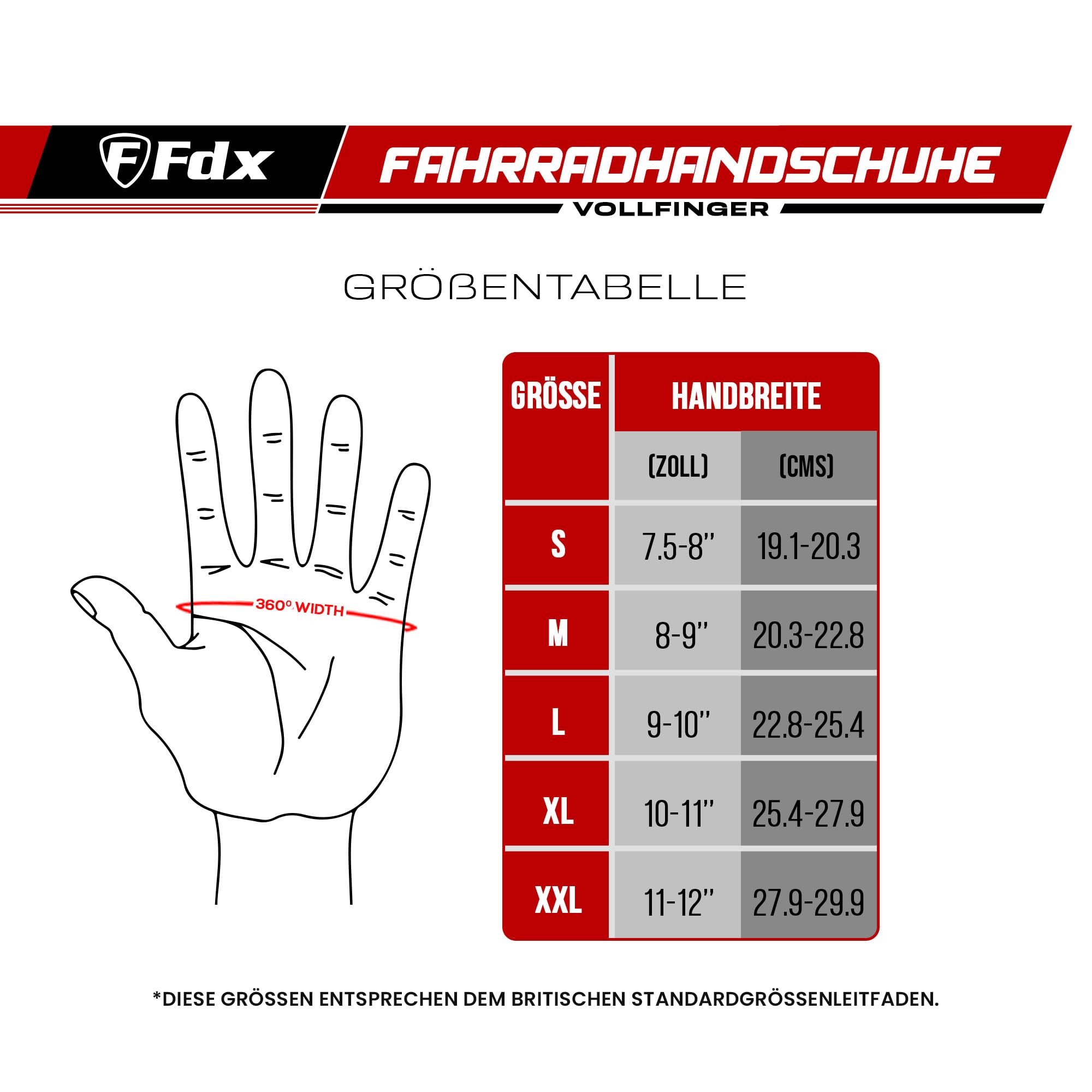 FDX Winter-Radhandschuhe, warm, wasserabweisend, Winddicht, mit Gelpolsterung, Touchscreen-kompatibel, atmungsaktiv & rutschfest – für Damen und Herren beim Radfahren, MTB & Laufen