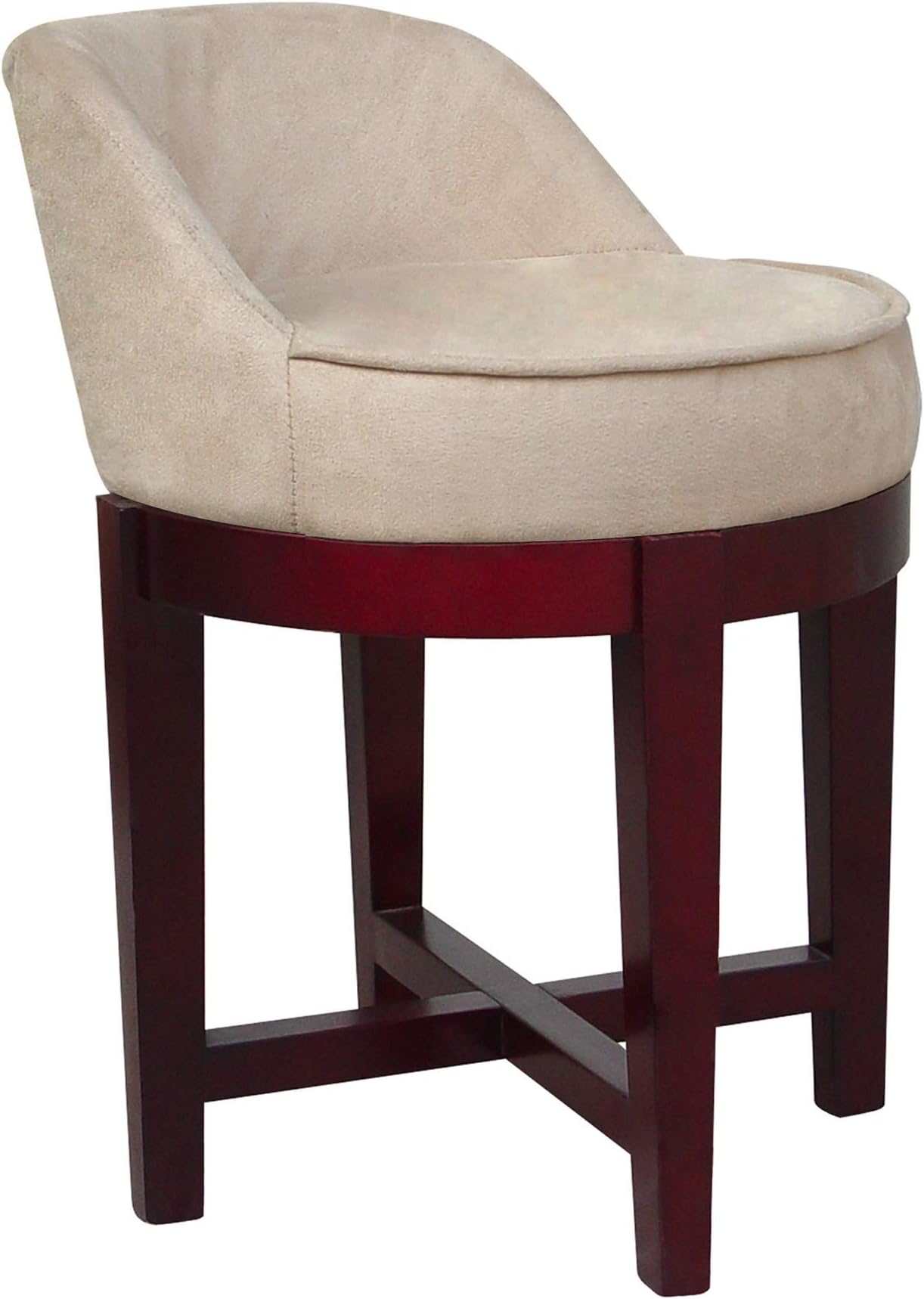 Teamson Home Wooden Swivel Stool Chair with Padding Beige/Brown 4007