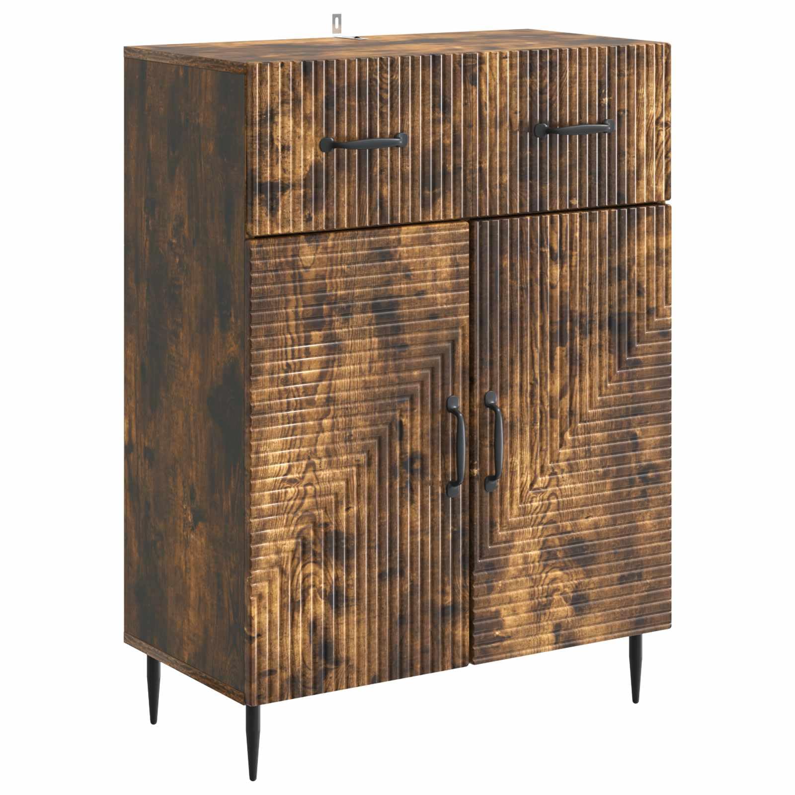 Aparador de madera 64 cm con cómoda de 1 cajón y armario auxiliar de 2 puertas