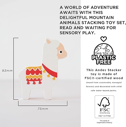 Miniatura 4 de Le Toy Van - Juguetes de madera - Andes apilables y bolsa - Bloques de construcción Petilou Forest Building Blocks Stacker & Bag Juguete educativo