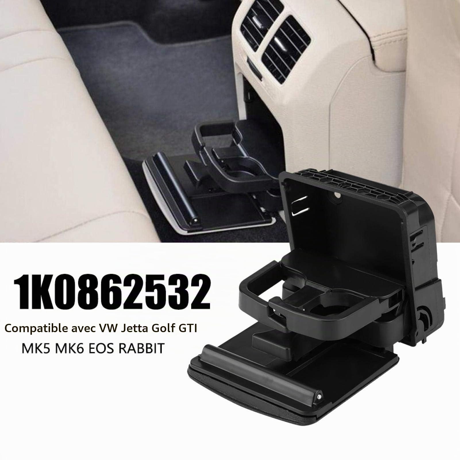 Porte-gobelet de Voiture, accoudoir arrière Console Centrale Porte-gobelet pour Jetta Golf GTI MK5 MK6 EOS Rabbit 1K0862532