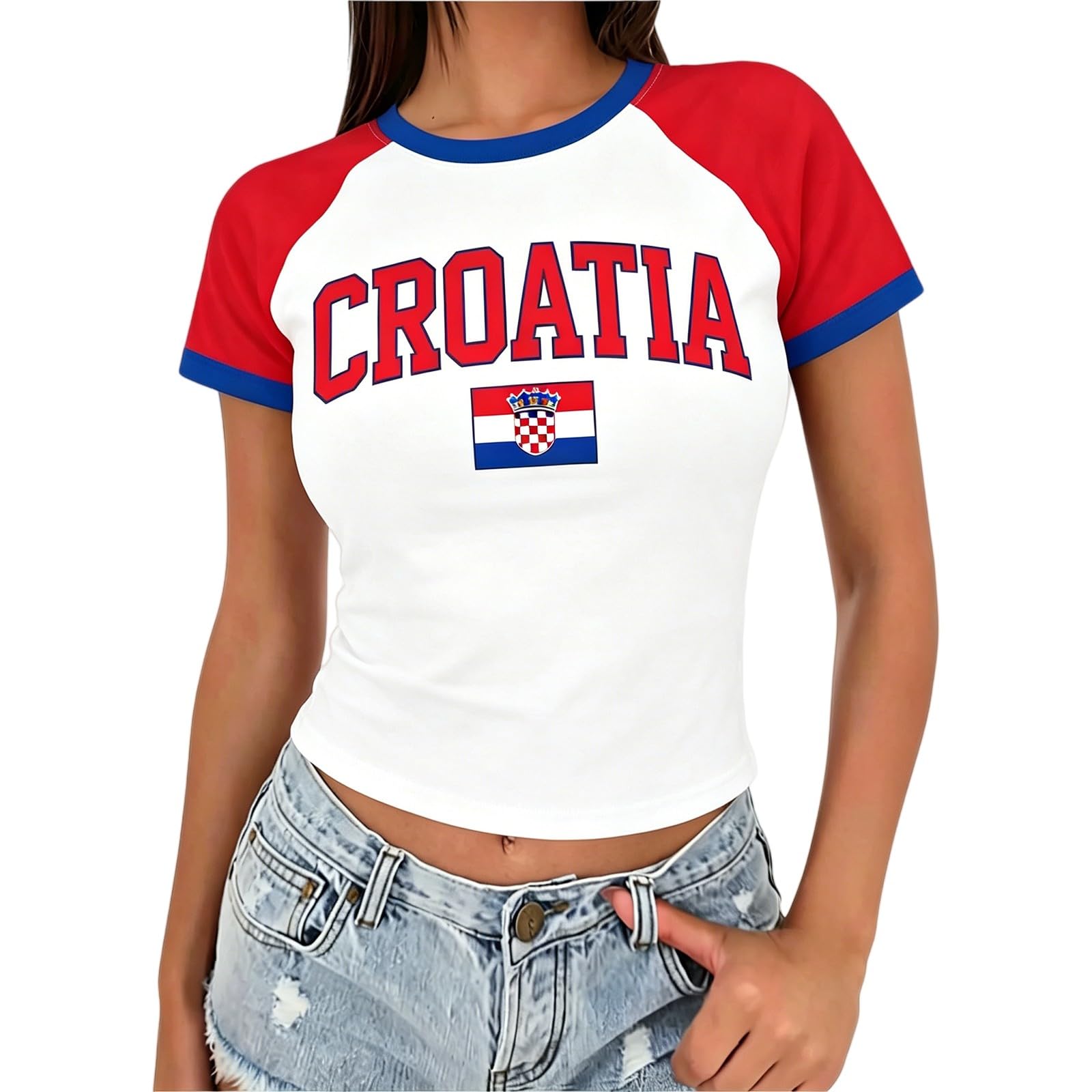 HOOUDO Sports Jersey 2026 England Football Shirt for Women UK Jersey Soft Lightweight Tshirt Classic Clear Printed Training Top Breathable Ladies Soccer Clothes Tops