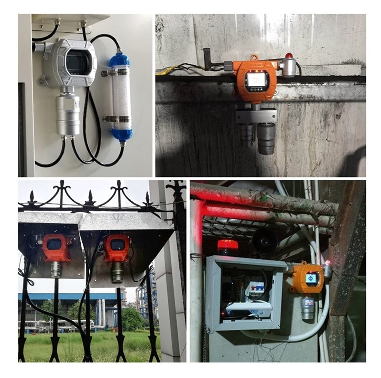 Detektor gazu, Detektor detektora gazu chloru detektor stężenia alarmowy jakości powietrza LCD Wyświetlacz, srebrny(0-20ppm)